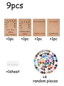 49/9/3件套情人节心形礼品套装，心形水晶小礼物，创意贴心母亲节礼物推荐，浪漫惊喜，DIY情人节装饰，妈妈礼物推荐，适合情人节DIY装饰，母亲节小礼物，表达爱意，惊喜礼物，送给妈妈的礼物 - 彩色 - 查看 11