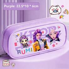 KPOP 女巫狩猎主题铅笔盒，文具收纳袋，铅笔袋，大容量拉链笔袋，学生文具，大容量收纳袋，漱口水袋，化妆包，学生礼物，返校用品，学习办公用品 - 彩色 - 查看 7