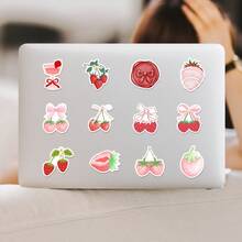 50 miếng dán chủ đề dâu tây ngày Valentine, hình dán món tráng miệng dâu tây theo phong cách màu nước, hình dán dâu tây dễ thương, thích hợp dán lên bình nước, máy tính, laptop, điện thoại, hành lý, sổ tay, tủ lạnh, chống nước và bền. - 9 - Xem 7