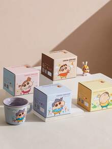 CRAYON SHINCHAN 1个正版蜡笔小新陶瓷马克杯，高品质卡通咖啡杯，可爱创意马克杯，情侣早餐杯，生日和节日礼物 - 彩色 - 查看 5