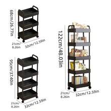 5/4/3 Tier Storage Cart - Durable Plastic Material, Easy To Move, Suitable For Kitchen, Bathroom, Bedroom - (Easy To Move And Convenient) Black & White Lingerie Storage Box, Thickened Tube, Strong Load-Bearing, Multi-Layer Storage Rack, Suitable For Kitchen, Bedroom And Outdoor Camping, Durable Plastic Design, Multi-Functional Storage Cart | Modern Storage Rack | Sturdy Storage Rack, Halloween, Christmas Gift Kitchen Supplies Kitchen Accessories Kitchen Tools
