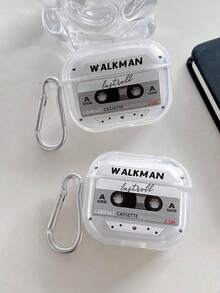 Retro Music Cassette Tape Radio Headphone Case, WALKMAN Element Headphone Case, Y2K, Transparent Headphone Case With 1 Headphone Case Hanger, Compatible With AirPods Case, Headphones, Compatible With AirPods Pro 3 Case, Compatible With AirPods Pro (2nd Generation), Compatible With AirPods 3, Compatible With AirPods Pro, Compatible With AirPods 1/2, Compatible With AirPods 4 Case Cover - Multicolor - View 2