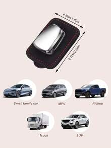 车载遮阳板眼镜架 – 绒面革和金属材质，内置海绵保护，带停车票卡槽，单手操作，通用型车载太阳镜夹