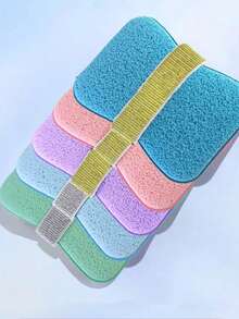 可盛放香皂的沐浴海绵、粉色身体磨砂工具、柔软起泡海绵、皂袋、浴室配件、沐浴用品、去角质产品 - 彩色 - 查看 8