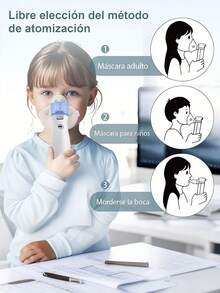 Nebulizer, Portable Nebulizer, Nebulizing Machine For Adults And Children, For Respiratory Problems, Nebulizing Masks And Adjustable Nebulization Rate, Mesh Nebulizer, Facial Hydration - Baby Blue - View 5