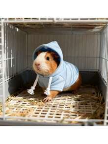 1pc Lightweight Breathable Soft Guinea Pig Solid Color Hoodie, Suitable For 17cm/6.7in Small Pets, Windproof Warm Anti-Shedding Pet Hoodie, Suitable For All Seasons - Multicolor - View 4