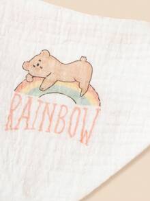 3pcs/Pack (Random Color), Baby Bibs, Absorbent, Soft & Skin-Friendly, Rabbit & Bear Designs, Essential For Drooling Babies, Great Gift - Multicolor - View 9