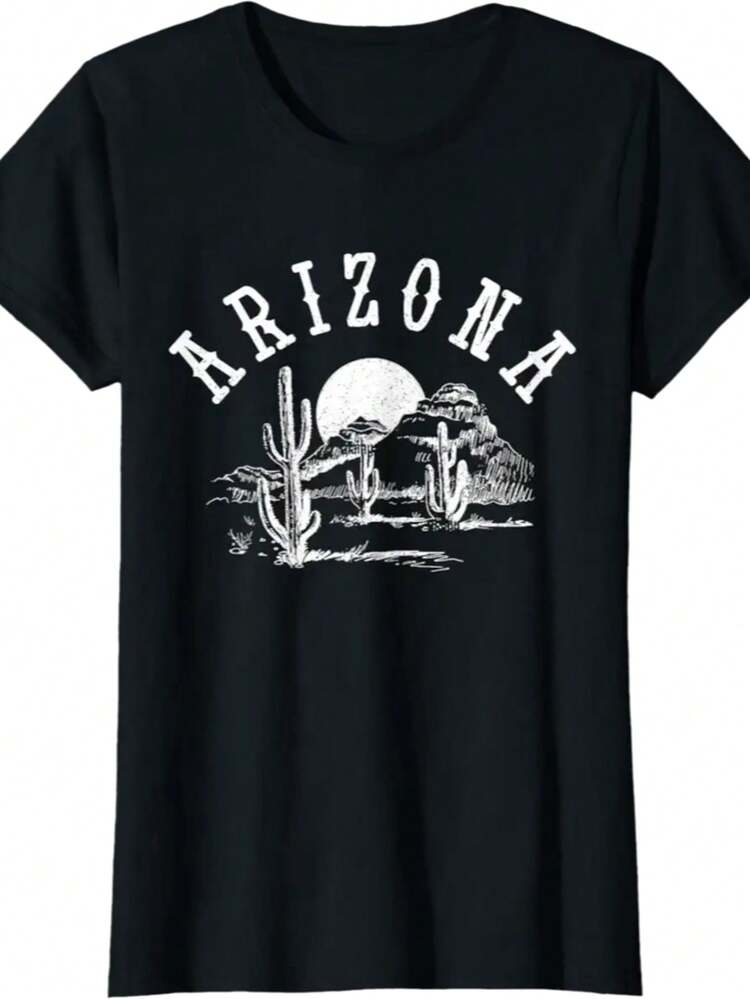 Www._2026-01-13_Arizona AZ Pride Cactus Vintage T-Shirt | SHEIN USA