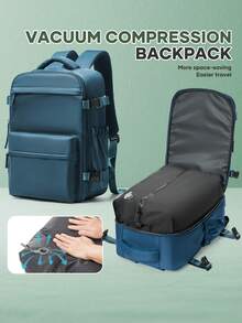 Foldable Travel Laptop Backpack, Airplane Approved, Unisex Travel Bag, 14-Inch Notebook Business Computer Backpack, Waterproof Large Capacity Backpack, Weekend Bag, Black - Multicolor - View 11