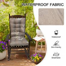 Outdoor Indoor Waterproof Seat Chair Outdoor & Indoor Waterproof Seat Chair Cushions With Ties Chair Back Cushion Recliner Seat Mat Outdoor Dining Chair Cushion For Patio Cushion Furniture - 葉夢 - 查看 7