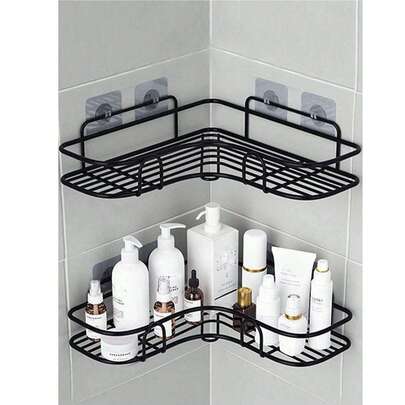 1 kệ đựng đồ nhà tắm, kệ đựng đồ tắm hình tam giác, giá đựng đồ nhà bếp không cần khoan, giá đựng dụng cụ nhà bếp, đồ trang trí phòng, có thể dùng để đựng bàn chải lau chùi, khăn lau, chất tẩy rửa, thích hợp cho nhà bếp, phòng ăn, tiệc tùng, tụ họp, quà tặng cho bạn bè, gia đình, trang trí Giáng sinh, trang trí nhà cửa, quà Giáng sinh, quà tặng gia đình, trang trí phòng tắm