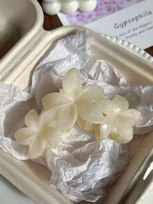 2个/套 女士米色条纹大理石纹发夹，时尚百搭优雅简约纯色发爪，适合日常、休闲、派对、海滩、度假、发型设计、洗脸/洗头、化妆、服装配饰，秋冬春夏假日必备发饰，夏季海滩发爪夹 - 彩色 - 查看 5