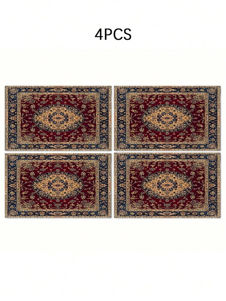 1/4/5/6/7 pièces Style bohème, Set de décoration Ramadan, Set de décoration Eid, Texture en lin confortable, Sets de table, Maniques, Housses de coussin - Multicolore - Voir 24