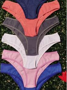 Calcinha conforto 100% Algodão - Multicolorido - Visão 2