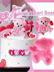 Khuôn silicon hình gấu làm mousse, khuôn silicon hình gấu làm bánh sô cô la, khuôn silicon làm bánh epoxy resin. - Nhiều màu - Xem 4