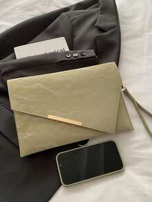 New Arrival Niche Design Fashion Envelope Clutch Bag For Women - Green - View 6