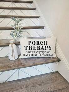 1pc, Contemporary Linen Throw Pillow Cover, Machine Washable, Zipper Closure, Woven Decorative Cushion Case For Various Room Types, Outdoor Country Style Porch Therapy Design For Garden Patio Decor,Fall Decor,Autumn Decor,Room Decor - Nhiều màu - Xem 2