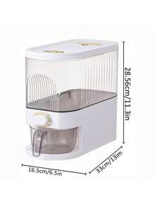 Asnews 1-Piece Set Large-Capacity Vacuum-Sealed Grain Storage Containers – Specialized Airtight Jars For Rice, Grains And Other Dry Food Preservation - Clear - View 2