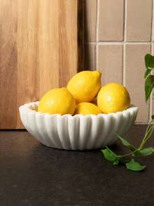 Tazón decorativo grande, tazón decorativo blanco, decoración del hogar - Tazón plisado - Tazón ondulado - Tazón con escamas - Tazón de llaves de moda, adecuado para la mesa de entrada - Multicolor - Ver 6