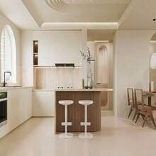 1 Roll Thick Brown Matte Vinyl Self-Adhesive Wallpaper, Waterproof, Oil-Resistant, Removable, Suitable For Bedroom, Bathroom, Living Room Wall Decor, Cabinet, Vanity Drawers, Home Decor, Room Decoration - Apricot - View 4