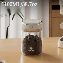 1pc Vacuum Coffee Bean Storage Canister, Providing 3 Capacity Options To Meet Different Storage Needs. One-Touch Degassing Vacuum Seal Keeps Beans Fresh & Prevents Moisture. Flip-Top Lid For Easy Open & Close. Frost & Low Temp Resistant + Detachable For Easy Cleaning. - Multicolor - View 11