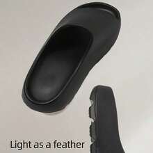 Busylion Ladies Feel Like Stepping On In Summer, Wear New EVA Material Slippers, Indoor Home Bathrooms, Non-Slip, Silent And Cute EVA Material Sandals Black - 黑色 - 查看 4