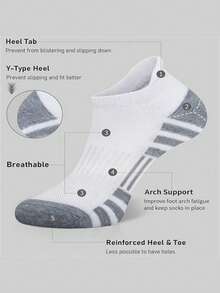 20只/10只/5只/1双 黑白男士夏季袜子，时尚休闲舒适，适合户外运动、跑步、健身，压缩膝袜，商务休闲假日黑白中筒袜，假日礼物（透气），适合鞋码（39-42/43-46） - 彩色 - 查看 7