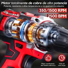 3/8'' Kit Taladro Atornillador De Impacto Inalámbrico 2 Batería - Rojo - Ver 4