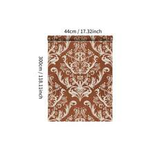 1卷欧式复古红色乙烯基自粘壁纸，时尚优雅风格，PET无缝可剥离接触纸，防水防潮墙面保护膜，易于粘贴和移除，经久耐用，适用于厨房、餐厅、卧室、客厅、电视墙、橱柜和家具翻新、出租房装饰，直纹对花，尺寸为17.32x118.11/196.85/393.7英寸 - 彩色 - 查看 13