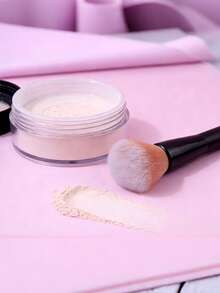 1支面部化妆刷，腮红刷，高光刷，自然妆效修容定妆粉刷，柔软刷毛，易于清洁，多功能化妆工具，赠品 - 黑色 - 查看 6