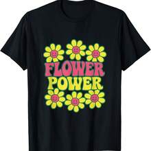 Flower Power Retro Circle Plant Parent T-Shirt - 白色 - View 1