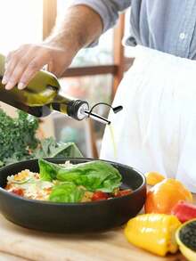 不锈钢酒嘴，葡萄酒瓶倒酒器和醋瓶倒酒器，锥形嘴配橡胶防尘帽，酒吧配件 - 彩色 - 查看 6