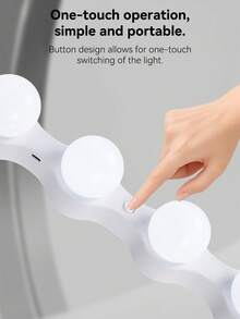 4pcs LED Soft Light Lamp, Suction Cup Design, Powered By USB Or Battery, 360° Adjustable Makeup Light, Ideal For Daily Makeup - one-size - View 10