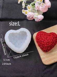 1pc Heart Flower Candle Mold DIY Handmade Soap Flower Ball Silicone Mold