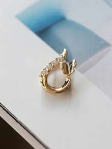 BALMORA 1件优雅精致的S925纯银立方氧化锆蝴蝶吊坠项链，女士生日礼物 - 金色 - 查看 6