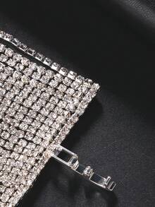 1件装多层缠绕式水晶几何手链，时尚配饰