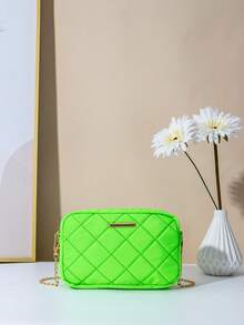 1pc Girls' Fashion Crossbody Bag & Coin Purse, Minimalist Metal Chain Strap, Suitable For Various Occasions - Multicolor - View 10