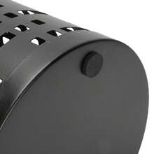 Paragüero de metal para entrada, organizador de paraguas de aleación ahuecado, redondo, para casa, oficina, hotel, color negro. - Negro - Ver 7