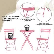 Outdoor Table & Chair Sets - Pink - View 5