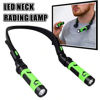 Uppladdningsbar nacklampa, handsfree-belysningsverktyg, perfekt för mekanisk reparation, camping, jakt, gör-det-själv-projekt och läsning