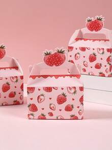 4 cajas de regalo con temática de fresa, decoraciones de fiesta de cumpleaños con temática de fresa, cajas de embalaje de regalo, bolsas de embalaje de regalo, decoraciones para baby shower, decoraciones para fiesta de revelación de género, cajas de recuerdos para fiesta de 1er cumpleaños, decoraciones de cumpleaños en rosa, decoraciones para fiesta de princesa, decoraciones para boda, decoración dulce de fresa, decoraciones de verano feliz, recuerdos para fiesta de baby shower - fresa - Ver 2
