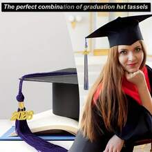 1/10-Piece Gold 2026 Graduation Commemorative Charms - Year Badge Decor For Cap Tassels & Gowns, Commemorative Ornaments For 2026 Graduates, Budget-Friendly Graduation Party Gifts & Souvenirs - Multicolor - View 4