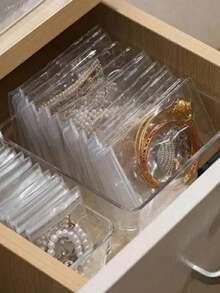 20/5个装 PVC 透明可重复密封首饰袋，透明拉链首饰袋，抗氧化首饰袋，首饰收纳袋，独立首饰收纳袋，防尘透明首饰收纳袋，首饰盒，收纳袋，化妆刷收纳盒，化妆刷架，香水收纳袋，收纳包，女士礼物，圣诞礼物，女士礼物创意 - 彩色 - 查看 11