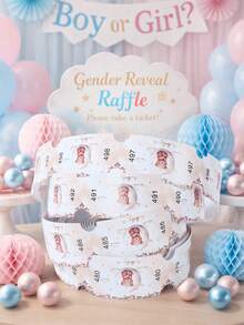 500pcs/Roll Brown Bear Design Raffle Tickets Roll,Babe Shower Party Supplies,Gender Reveal Party Games Activities Props,Event Tickets, Admission Tickets, Lucky Draws,Celebration Tickets,Class Rewards,Birthday Party Games Supplies - Brown Bear - View 7