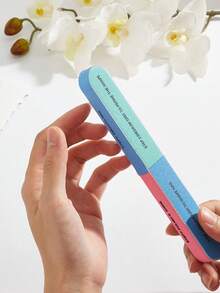 6支/8支装专业半月形、直形、菱形指甲锉，双面可用，可水洗，木质，双面木质指甲锉，适用于天然指甲，专业级，可重复使用，美甲，修脚，弧形 - 彩色 - 查看 3