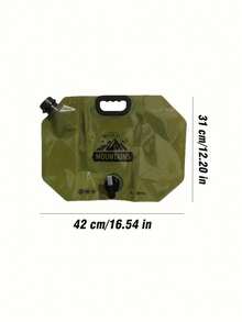 1pc 8-Liter/28-Ounce PE Portable Water Bladder With A Thickened Rectangular Design, Foldable Water Container, And Tap. Suitable For Outdoor Enthusiasts, Camping, Hiking, And Travel.