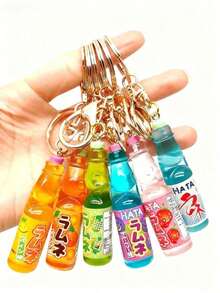 Realistic Japanese Gashapon Soda Keychain, Cute Creative Mini Soda Pendant, Mini Dollhouse Decor - 彩色 - 查看 2
