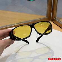 时尚夜视驾驶眼镜 - 防眩光、时尚、男女通用日夜驾驶眼镜 - 防紫外线、视野清晰、佩戴舒适 - 彩色 - 查看 12