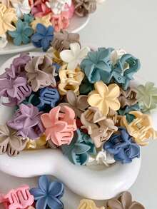 10pcs/20pcs/30pcs/40pcs Colorful Daisy Flower Hair Claw Clips, Mini Elegant Hair Claws For Ponytail, Hair Claw, Princess Hair Accessories (Random Colors) Women Hair Clips Summer - Multicolor - View 6