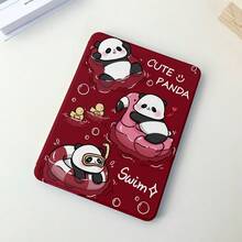 Panda One 360° 卡通旋转平板电脑保护套，适用于 iPad 11 (2025/10.9/Air4/5/6/7), (2025/10.2/Pro 11/10th/9.7/10.5)，带睡眠/唤醒功能。 - 彩色 - 查看 2